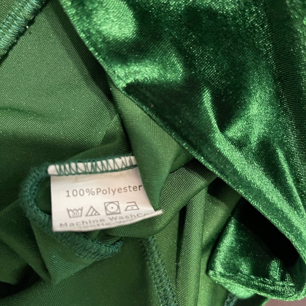 Double Breasted Crushed Velvet Blazer | Emerald Green | Small - Picture 5 of 5